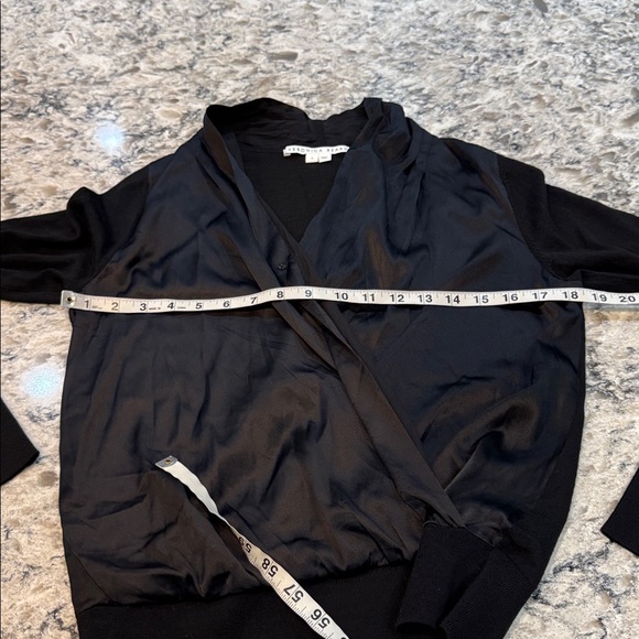 Veronica Beard Black Wrap Blouse - Picture 9 of 11